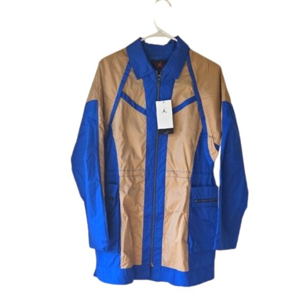 Jordan Utility Jacket M NWT Convertible Women's Blue and Tan $175 - Picture 2 of 13
